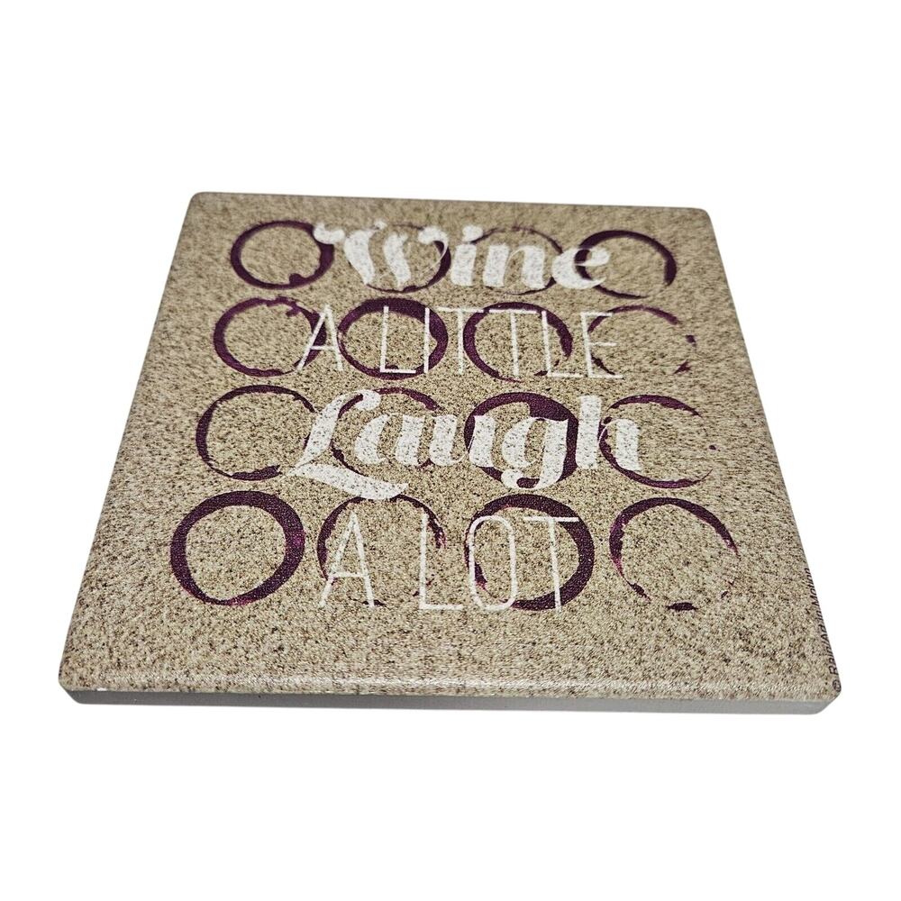 Occasions Coaster Set Of 4 Wine A Little Laugh A Lot By Thirstystone